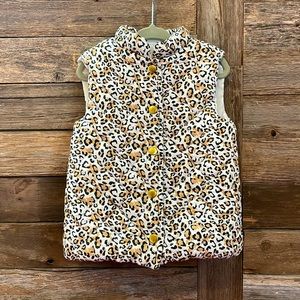 Cheetah Print Puffer Vest